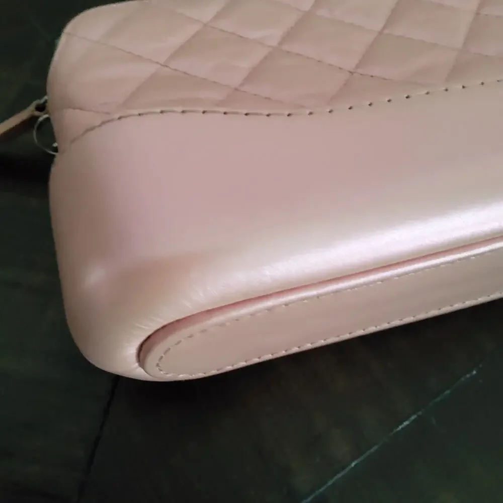 Chanel Gabrielle Clutch With Chain Iridescent Pink Quilted Lambskin Crossbody